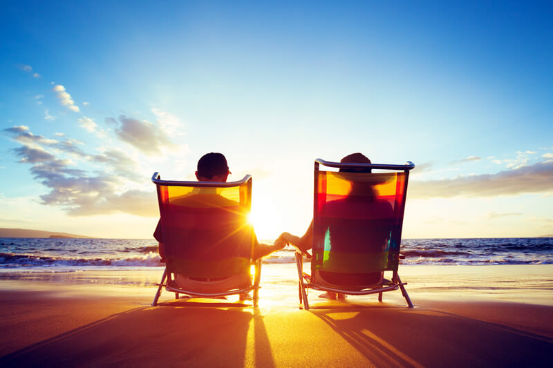 A retired couple on valaction